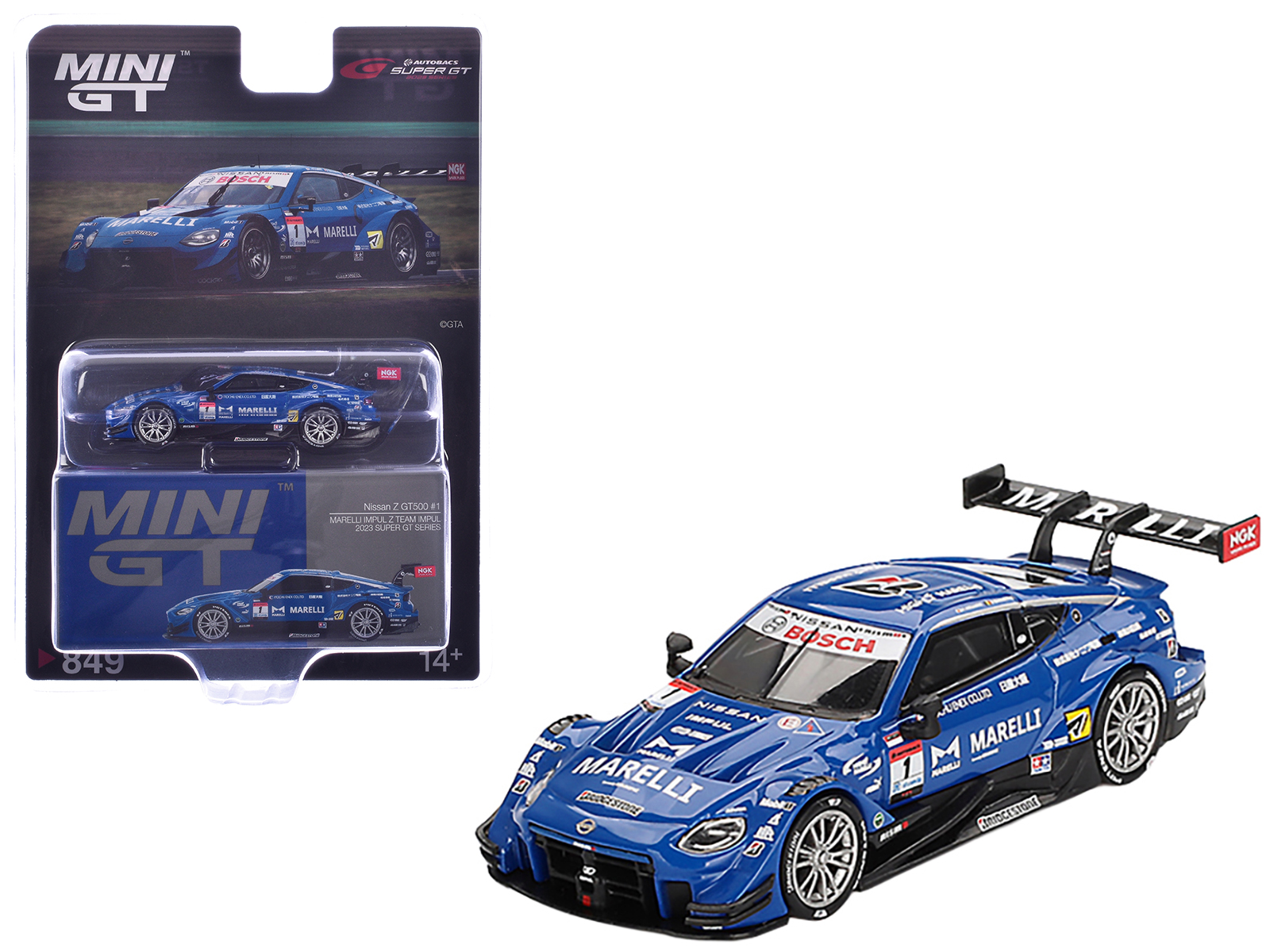 Nissan Z GT500 #1 Kazuki Hiramine - Bertrand Baguette "Team Impul" "Super GT Series" (2023) Limited Edition 1/64 Diecast Model Car by Mini GT