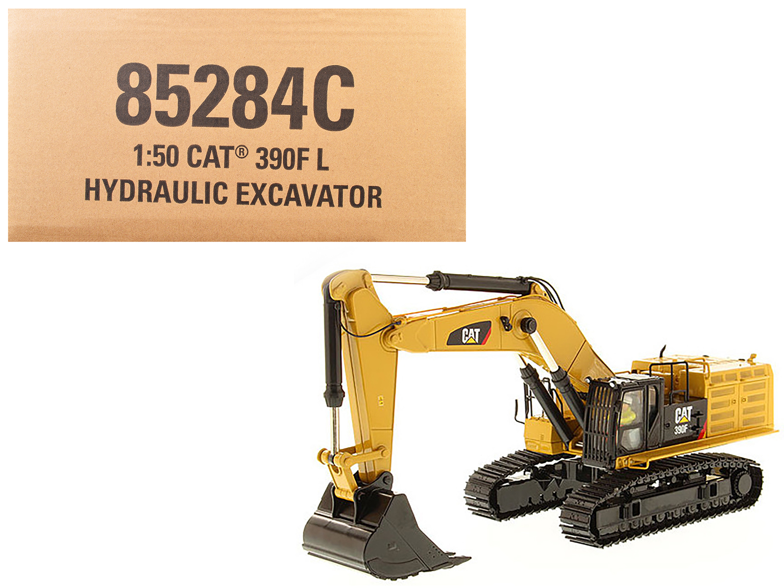 CAT Caterpillar 390F LME Hydraulic Tracked Excavator with Operator "Core Classics" Series 1/50 Diecast Model by Diecast Masters
