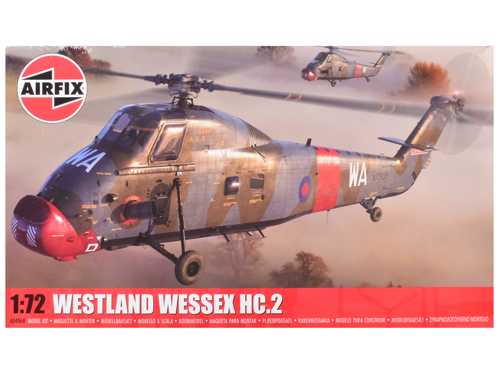 Level 2 Model Kit Westland Wessex HC.2 Helicopter with 3 Scheme Options 1/72 Plastic Model Kit by Airfix