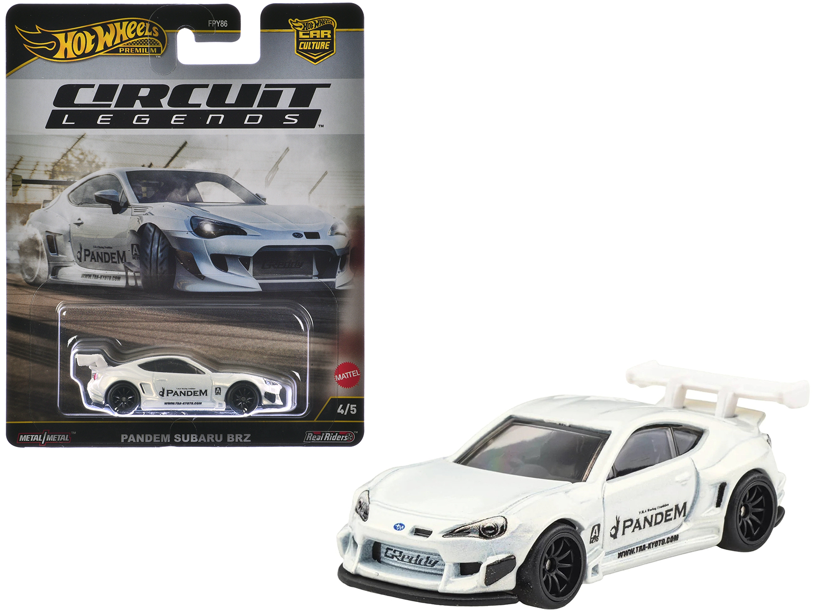 Subaru BRZ Pandem RHD (Right Hand Drive) White Metallic "Circuit Legends" Series Diecast Model Car by Hot Wheels