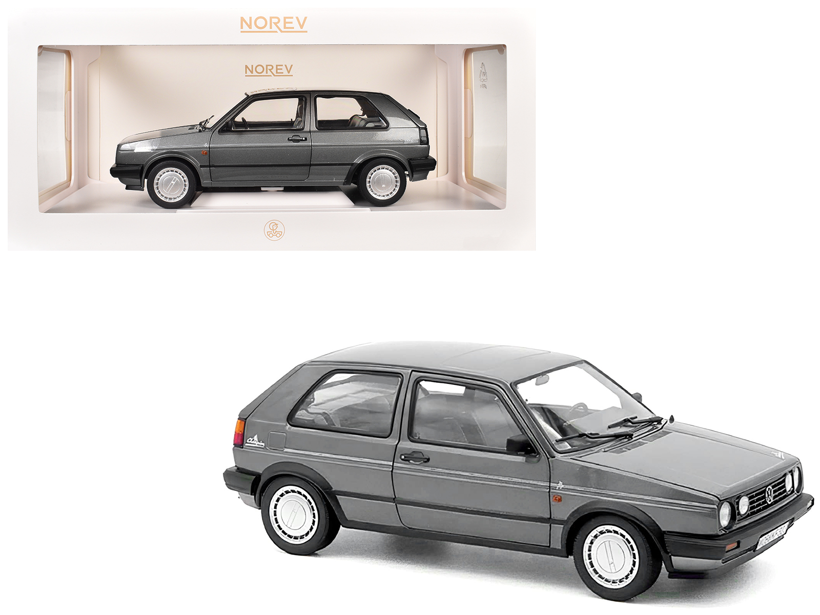 1989 Volkswagen Golf Champion Gray Metallic 1/18 Diecast Model Car by Norev