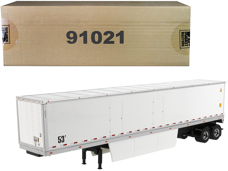53' Dry Cargo Van Trailer White "Transport Series" 1/50 Diecast Model by Diecast Masters