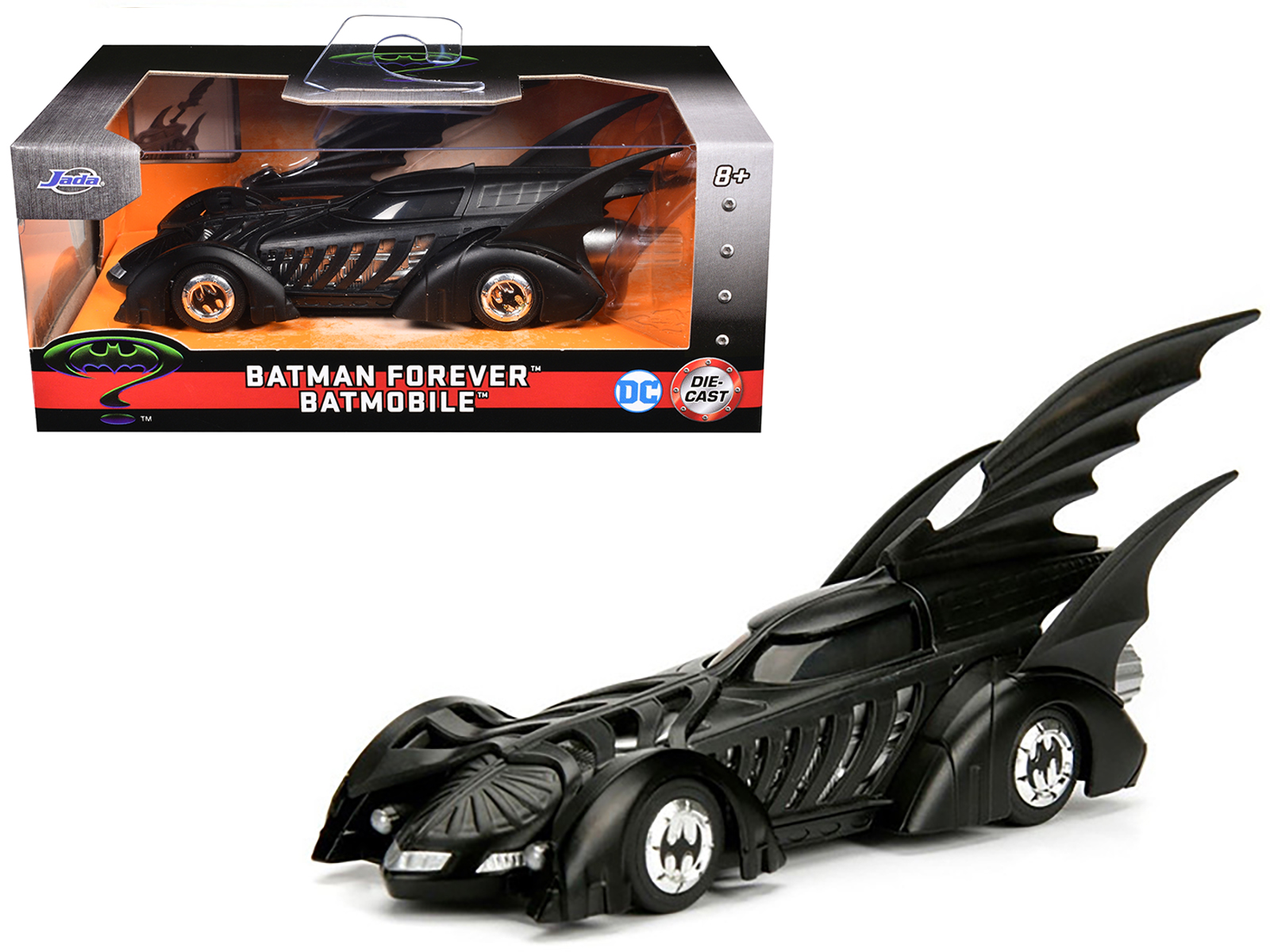 Batmobile Black "Batman Forever" (1995) Movie "Hollywood Rides" Series 1/32 Diecast Model Car by Jada