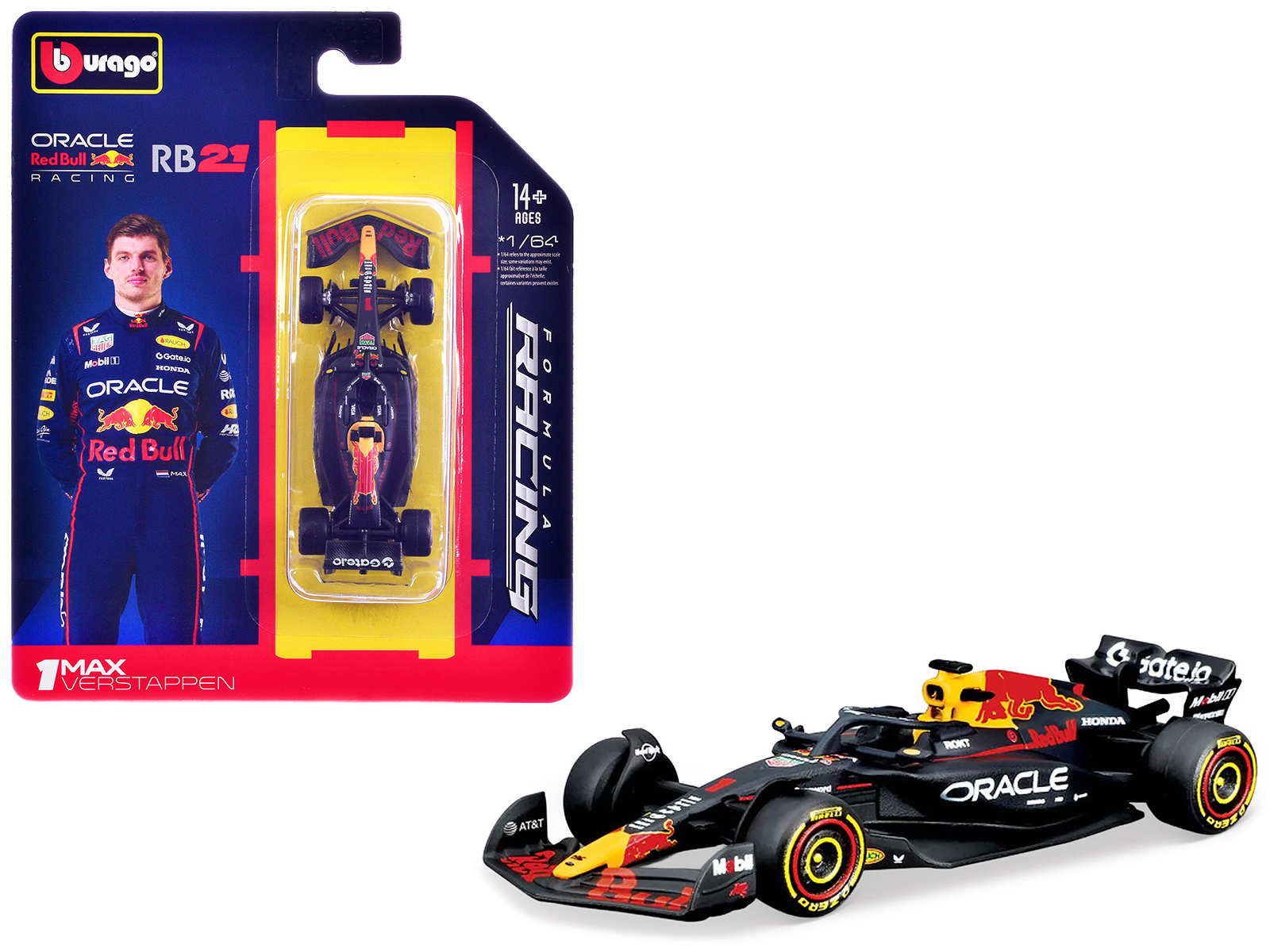 Red Bull Racing RB21 #1 Max Verstappen Formula One F1 World Championship (2025) "Formula Racing" Series 1/64 Diecast Model Car by Bburago
