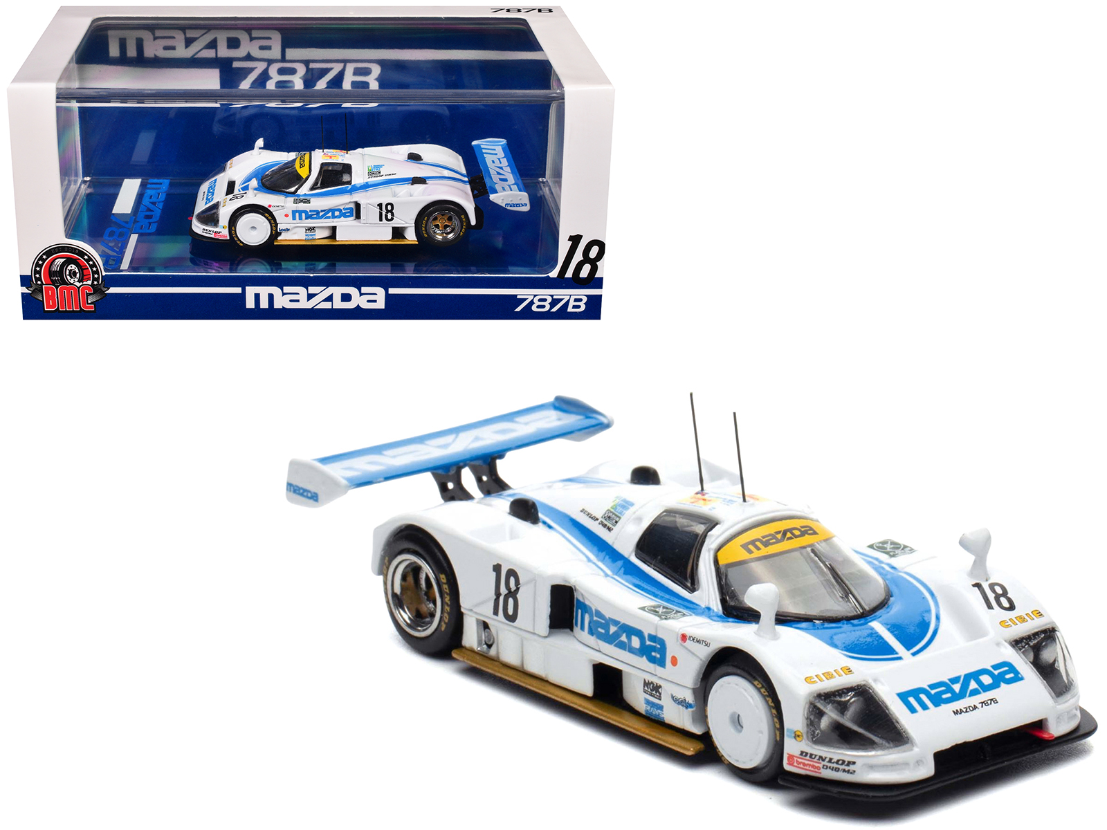 Mazda 787B #18 Stefan Johansson - David Kennedy - Maurizio Sandro Sala "Mazdaspeed" "24 Hours of Le Mans" (1991) 1/64 Diecast Model Car by BM Creations