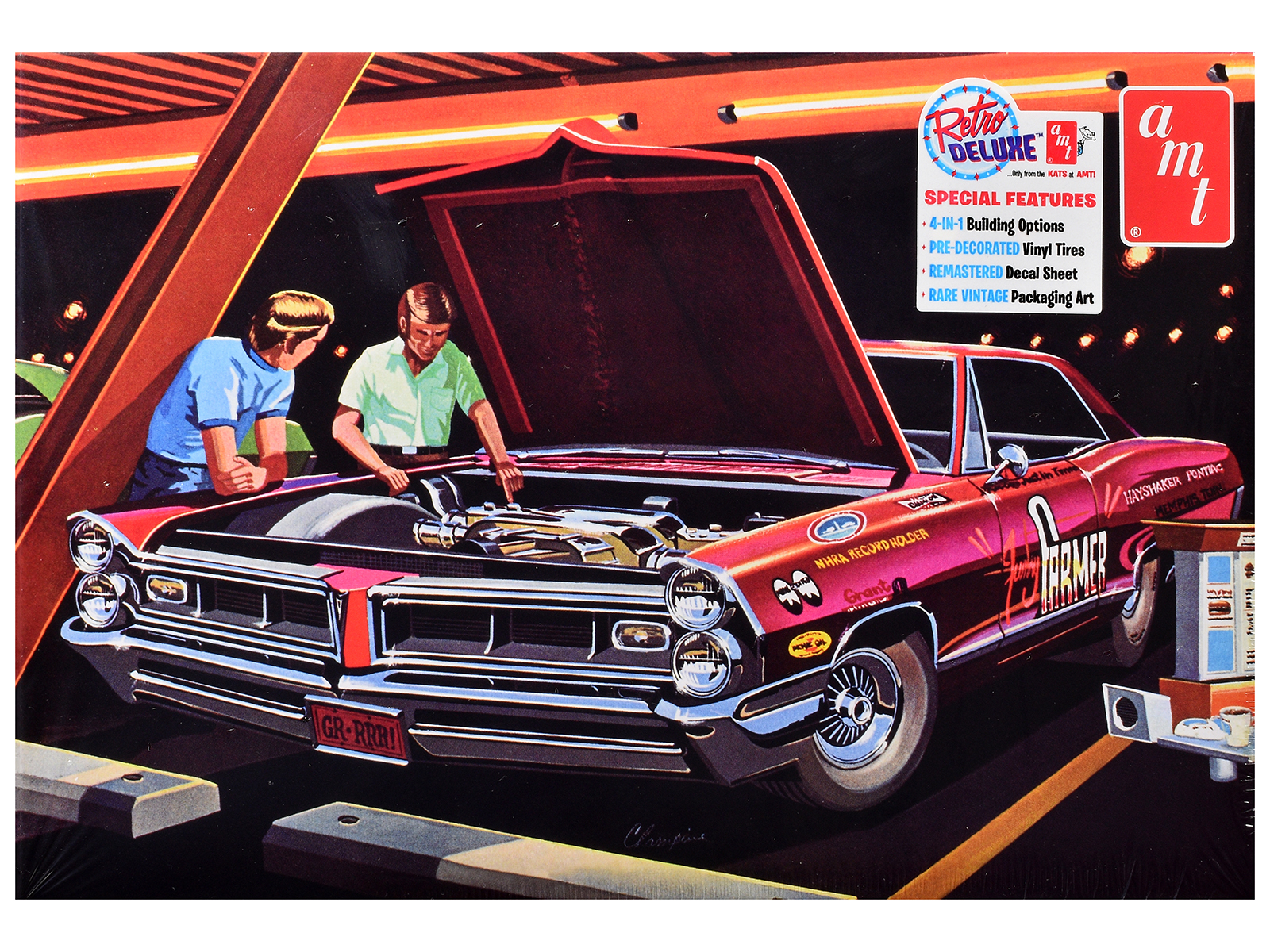 Skill 2 Model Kit of 1965 Pontiac Grand Prix Show 'N' Go 1/25 Scale Model by AMT
