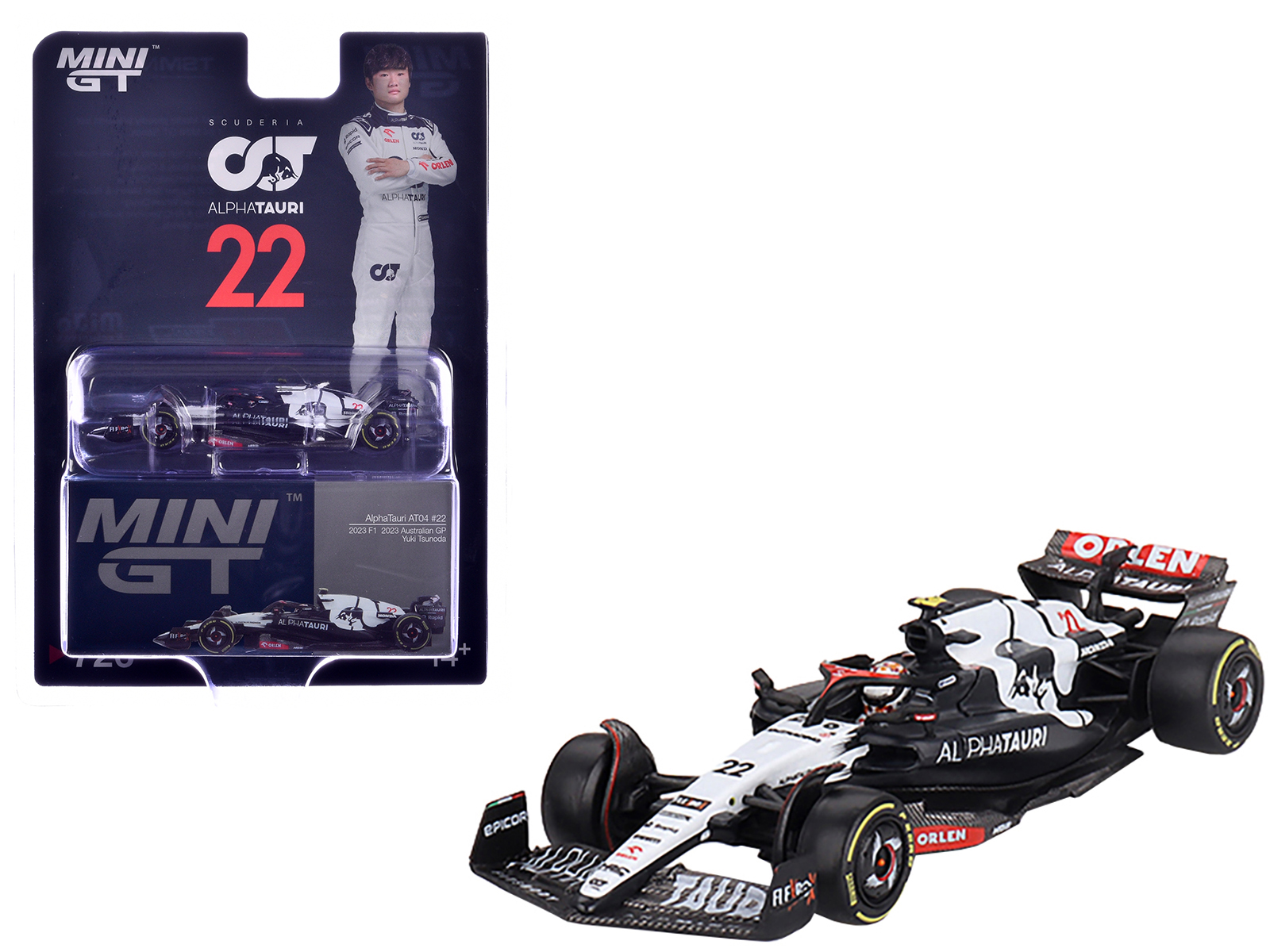 AlphaTauri AT04 #22 Yuki Tsunoda Formula One F1 "Australian GP" (2023) Limited Edition 1/64 Diecast Model Car by Mini GT