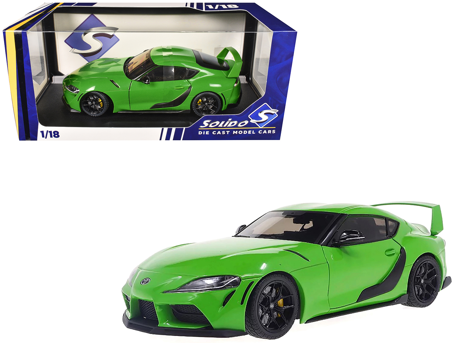 2023 Toyota GR Supra "StreetFighter" Green 1/18 Diecast Model Car by Solido