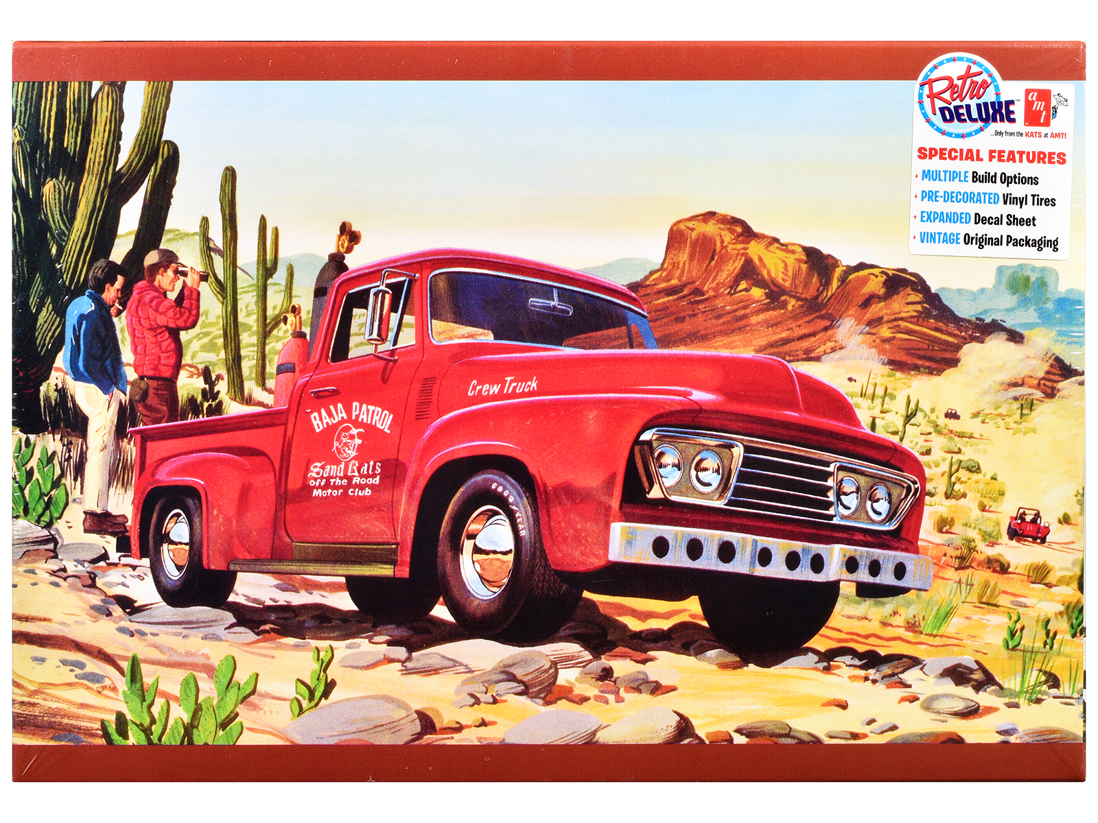 Skill 2 Model Kit 1953 Ford Pickup Truck "Baja Patrol" 1/25 Scale Model by AMT