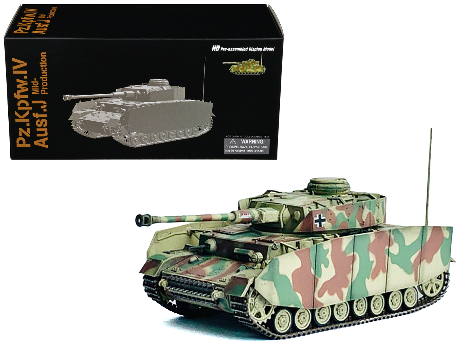 Germany Pz.Kpfw.IV Ausf.J Mid Production Tank "Pz.Abt.115 15.Pz.Gren.Div. Champs Belgium" (1944) "NEO Dragon Armor" Series 1/72 Plastic Model by Dragon Models