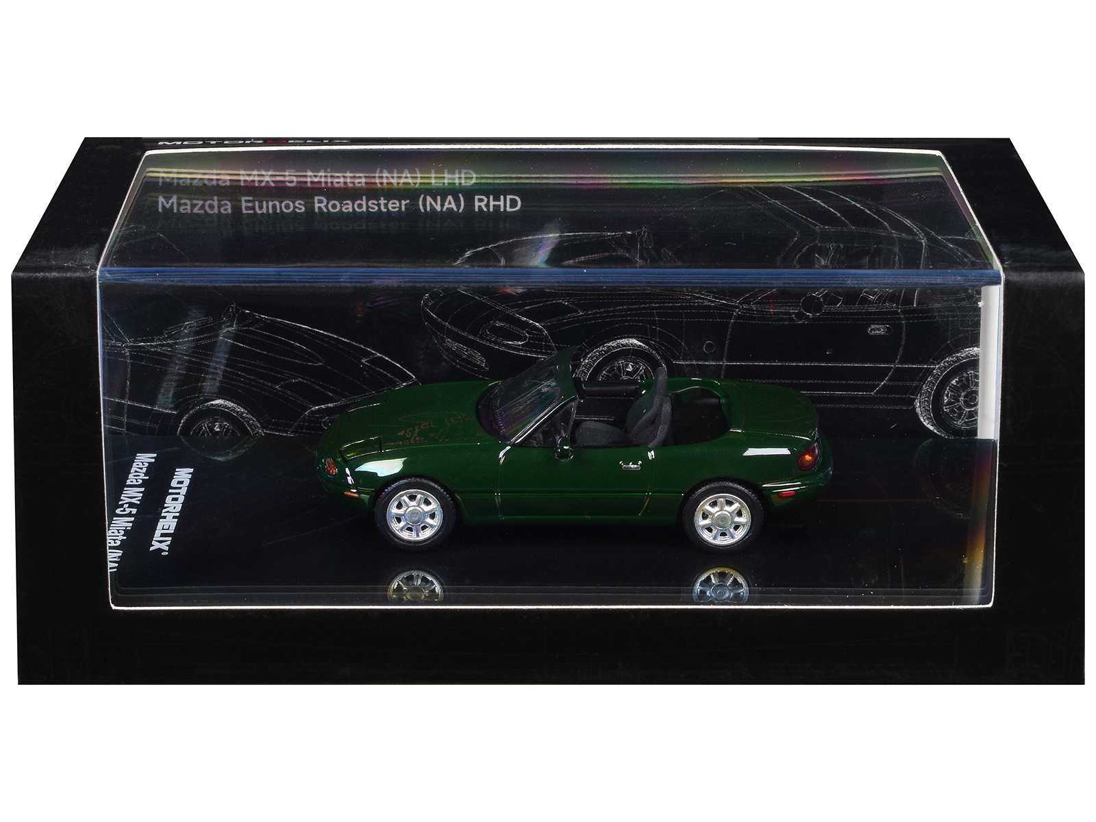 maicaページ Mazda MX-5 Miata (NA) Convertible British Racing Green 1/64