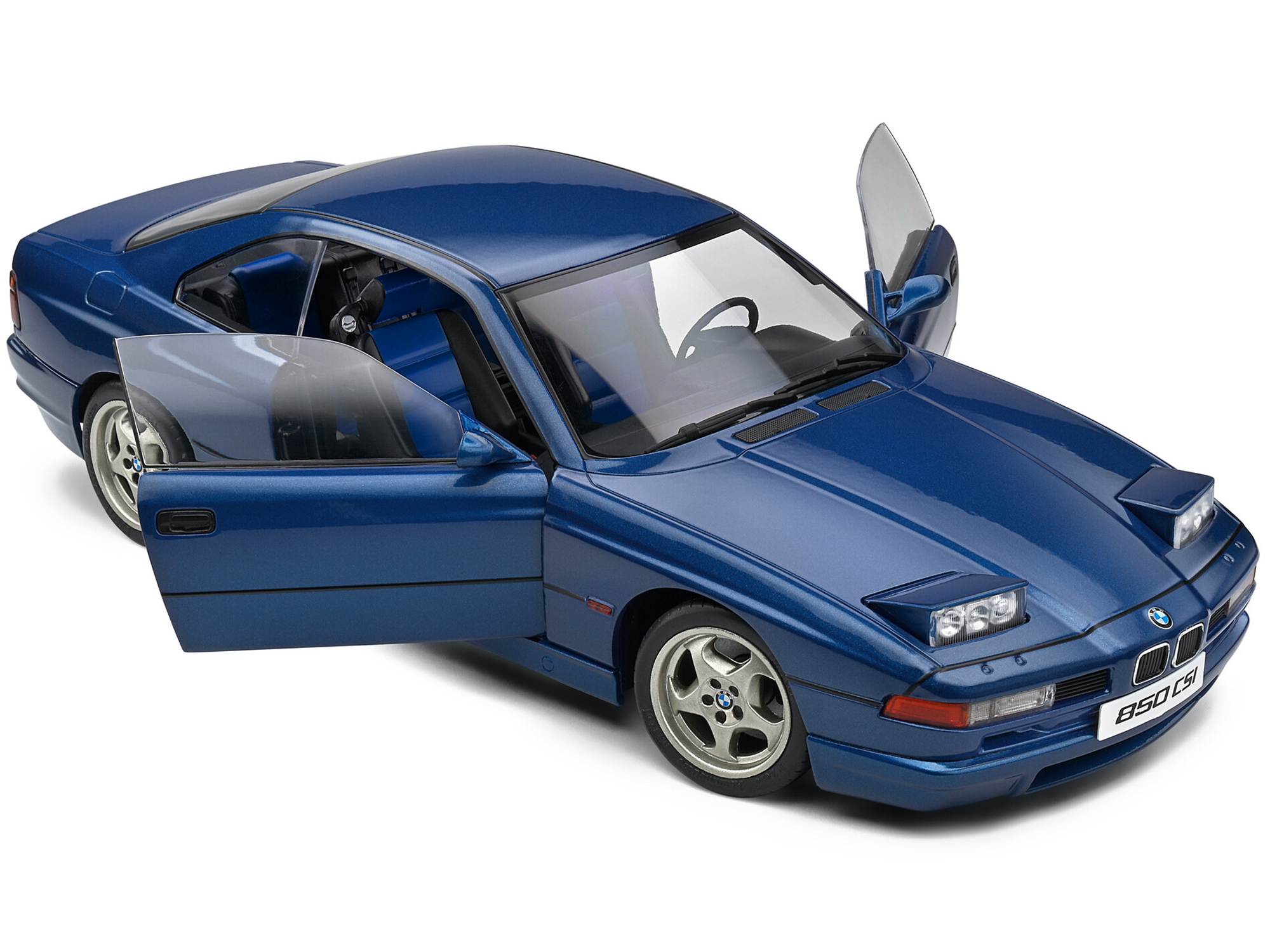1990 BMW 850 CSI (E31) Tobaggo Blue Metallic 1/18 Diecast Mo