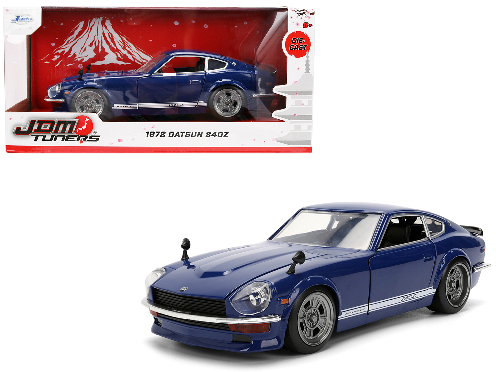 1972 Datsun 240Z Blue with White Stripes 