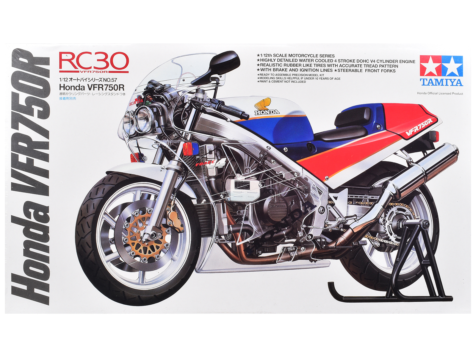 Model Kit Honda VFR750R Motorcycle 1/12 Scale Model by Tamiya