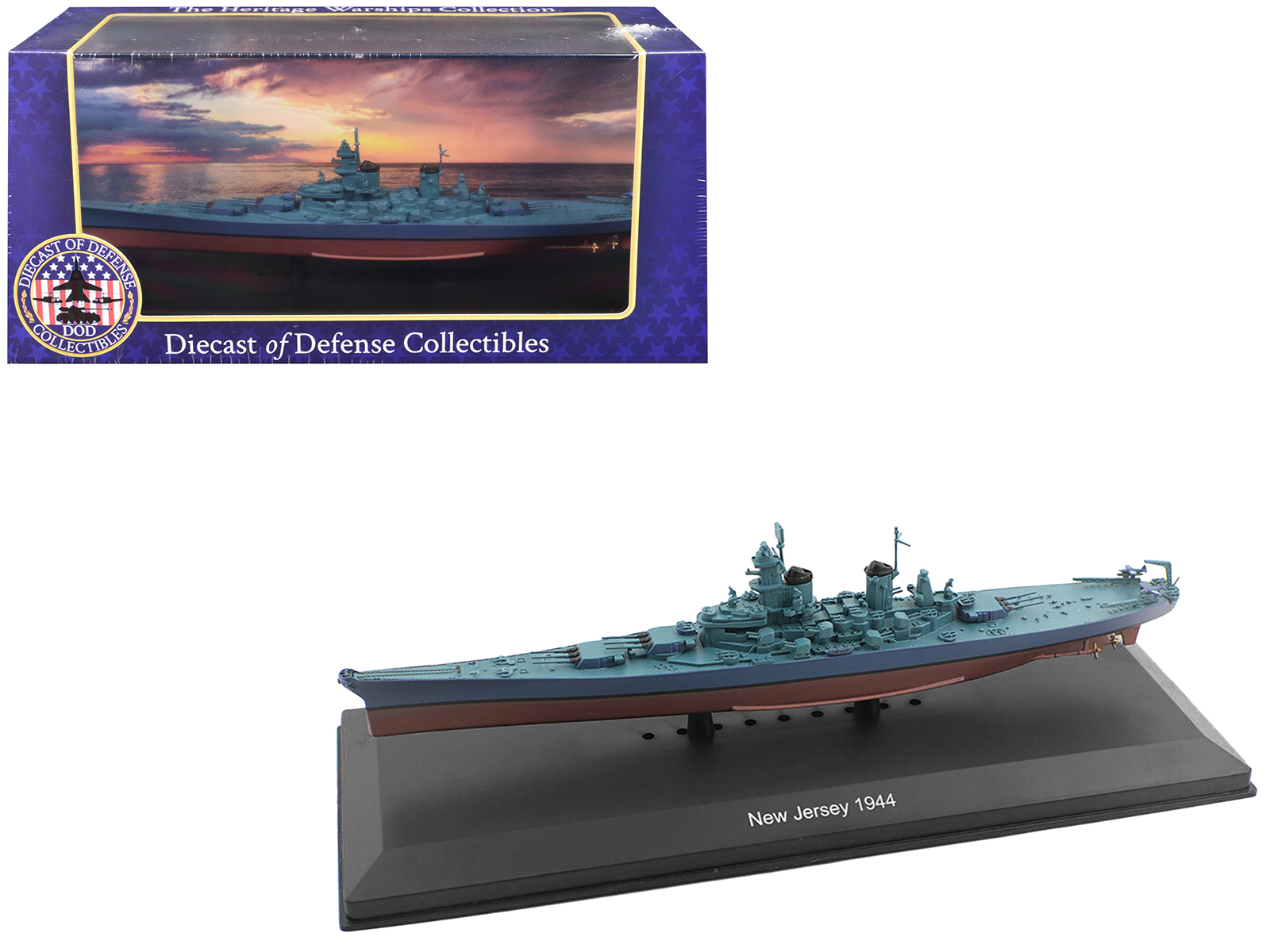 USS New Jersey (BB-62) Battleship (1944) 1/1100 Diecast Model by Diecast of Defense