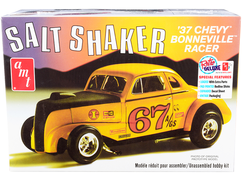Skill 2 Model Kit 1937 Chevrolet Bonneville Racer "Salt Shaker" 1/25 Scale Model by AMT