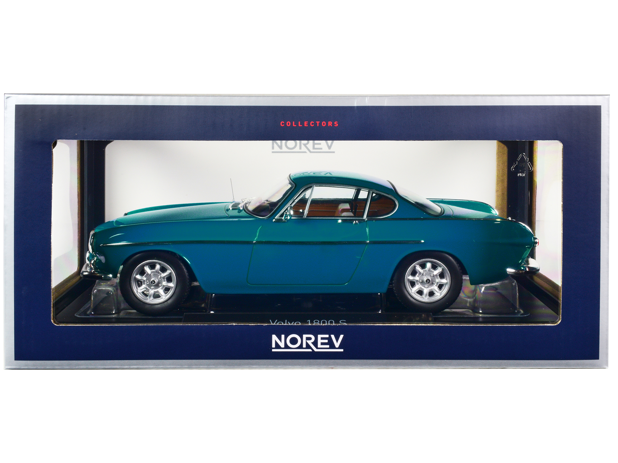 1969 Volvo 1800 S Medium Blue 1/18 Diecast Model Car by Nore