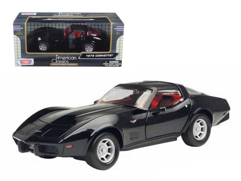 1979 Chevrolet Corvette Black 1/24 Diecast Car Model by Motormax