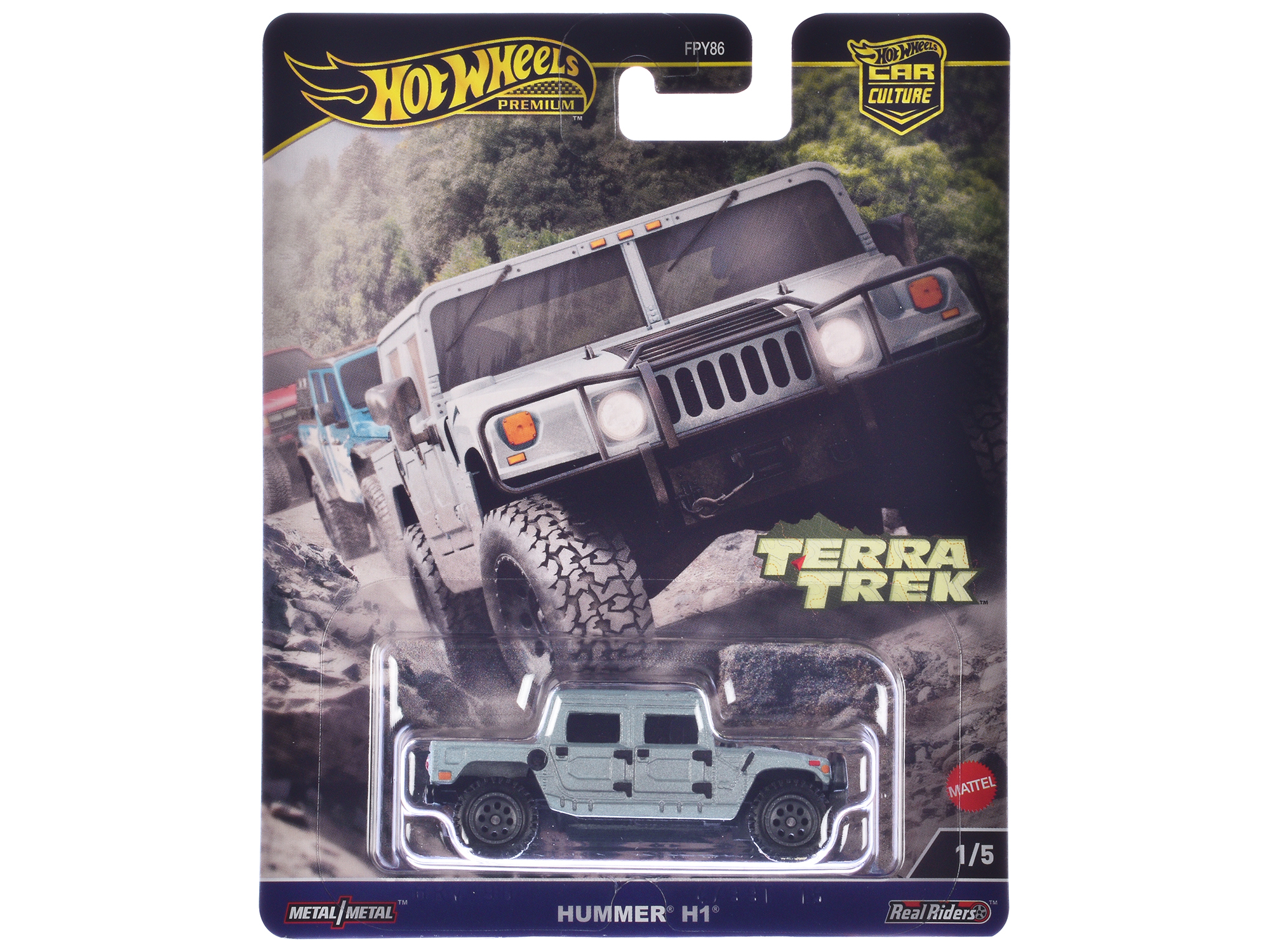 Hummer H1 Pickup Truck Gray Metallic "Terra Trek" Series Diecast Model Car by Hot Wheels