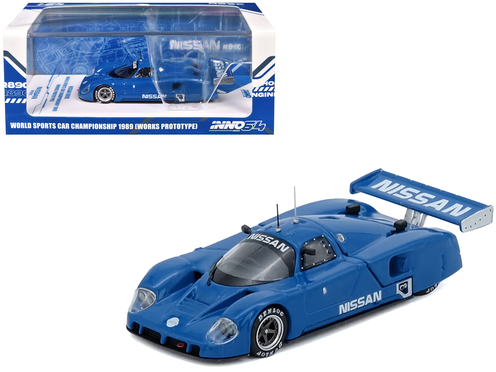Nissan R89C "Works Prototype" Blue "World Sports Car Championship" (1989) 1/64 Diecast Model Car by Inno Models