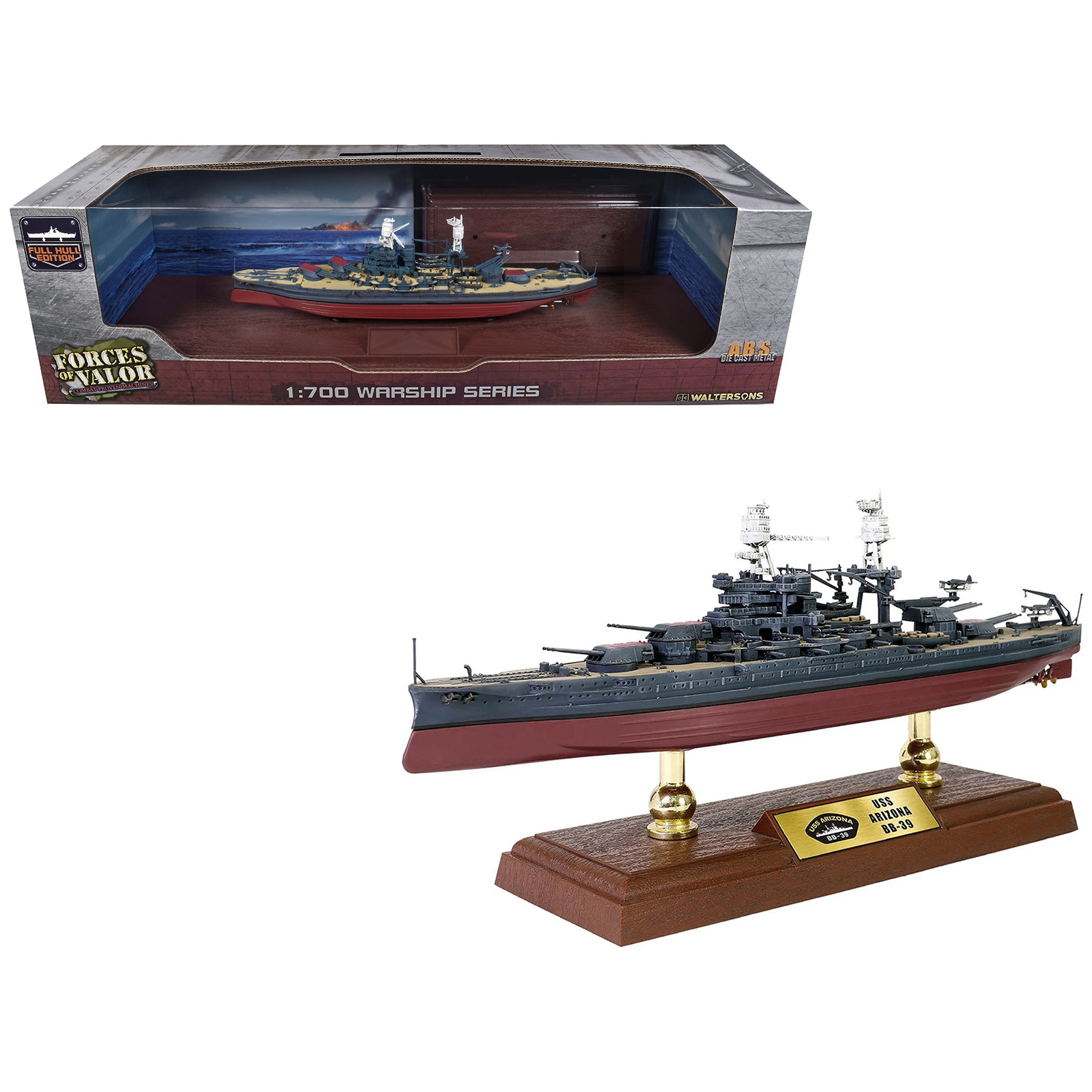 USS Arizona (BB-39) Pennsylvania-Class Battleship United States Navy "Full Hull Edition" Series 1/700 Diecast Model by Forces of Valor