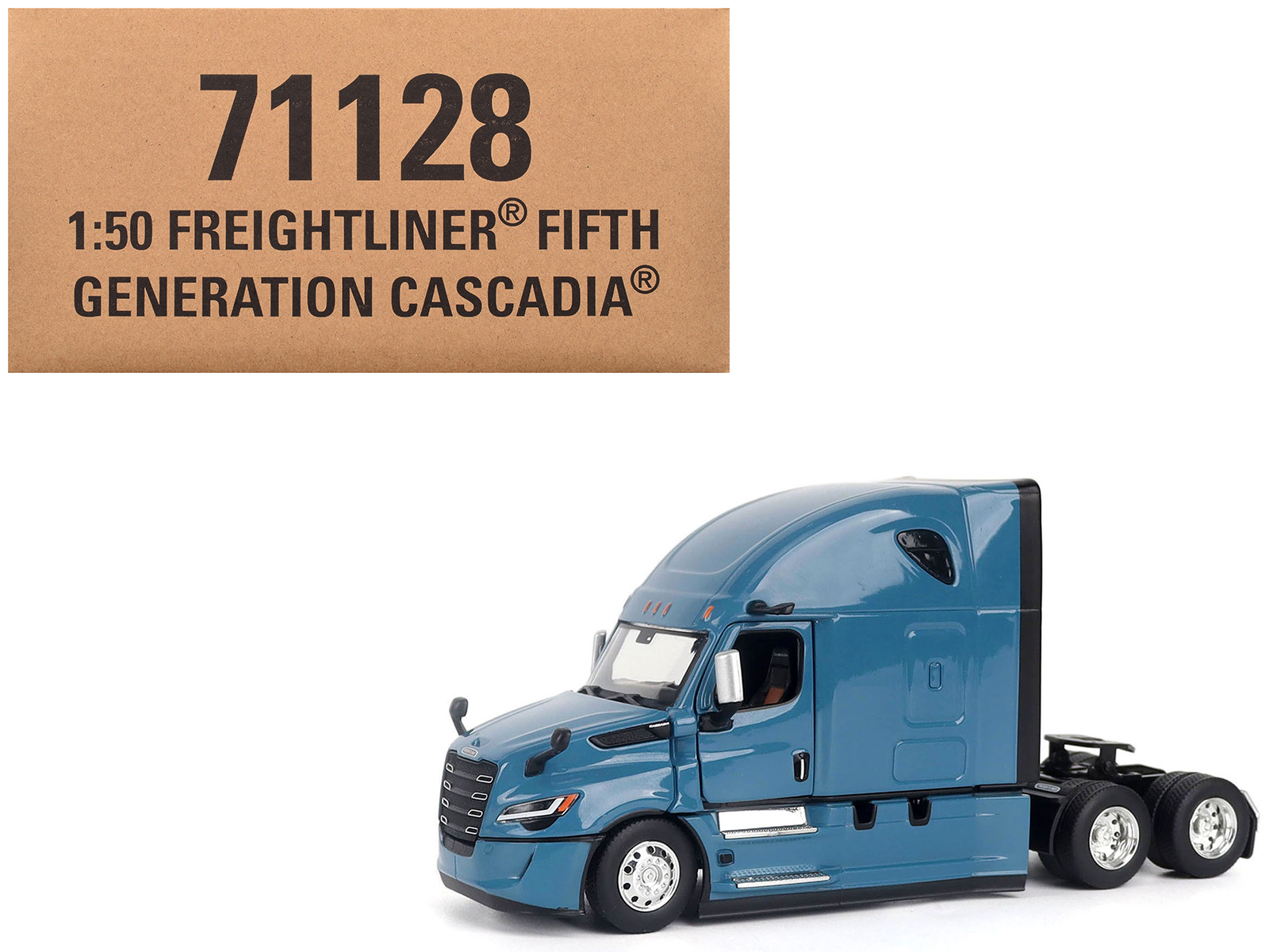 2025 Freightliner Cascadia Gen-5 Sleeper Cab Truck Tractor Signature Blue "Transport Series" 1/50 Diecast Model by Diecast Masters