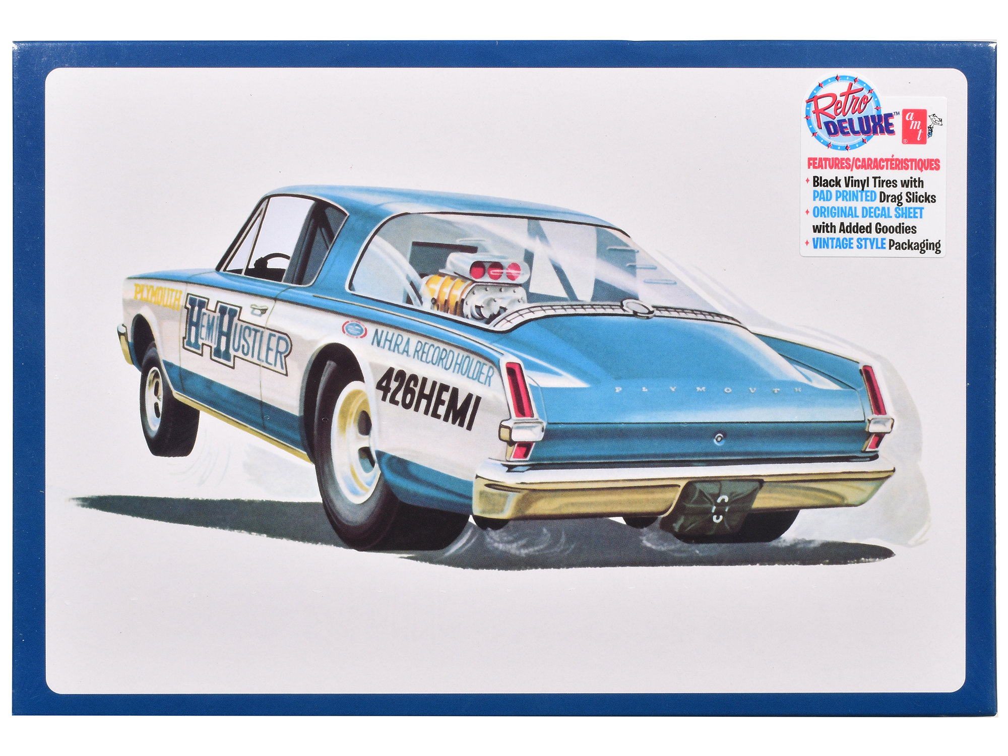 Skill 2 Model Kit 1966 Plymouth Barracuda Funny Car "Hemi Hustler" 1/25 Scale Model by AMT