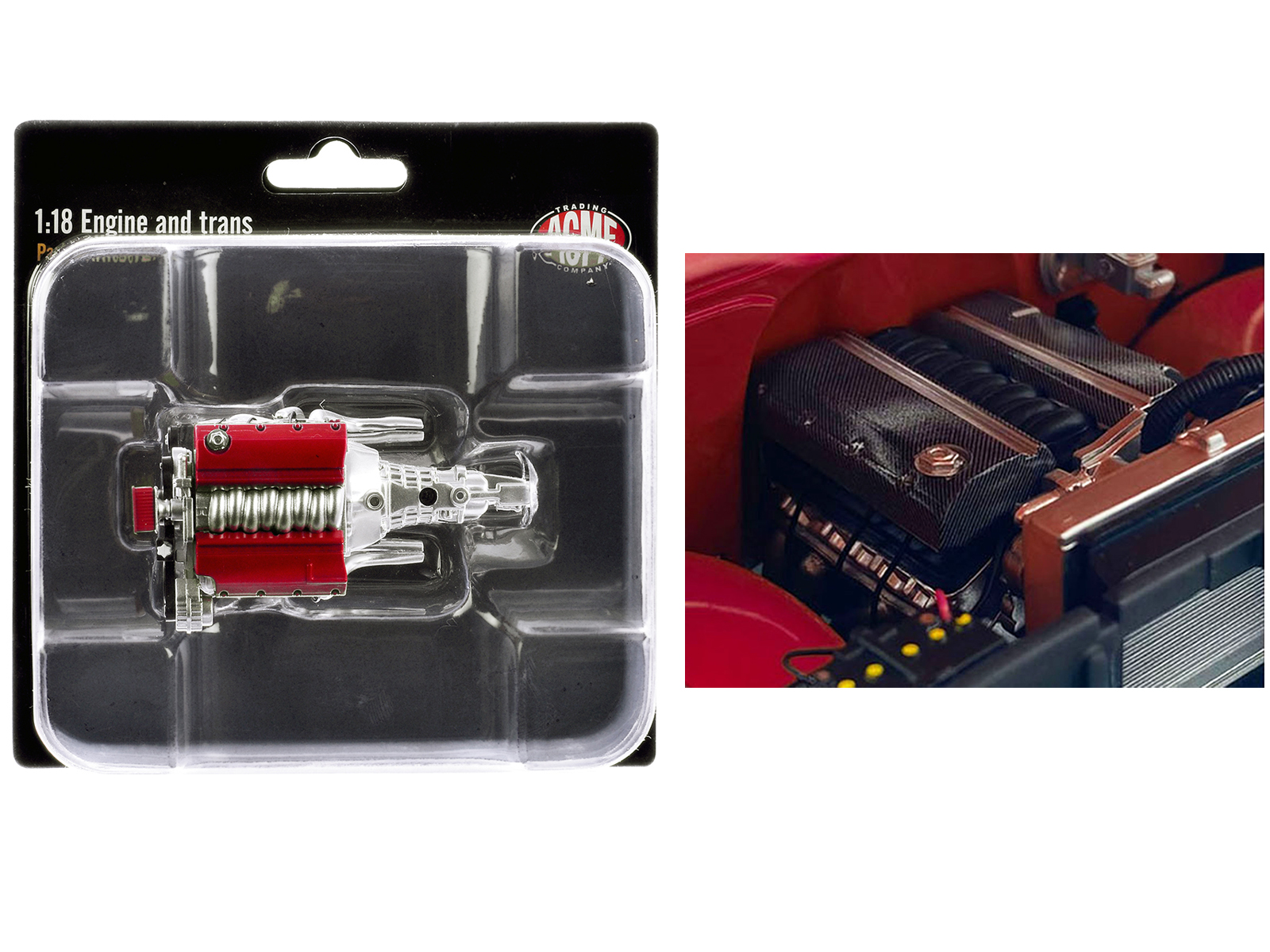 LS3 Engine & Transmission Replica from "1967 Chevrolet C-10 Custom" 1/18 Model by ACME