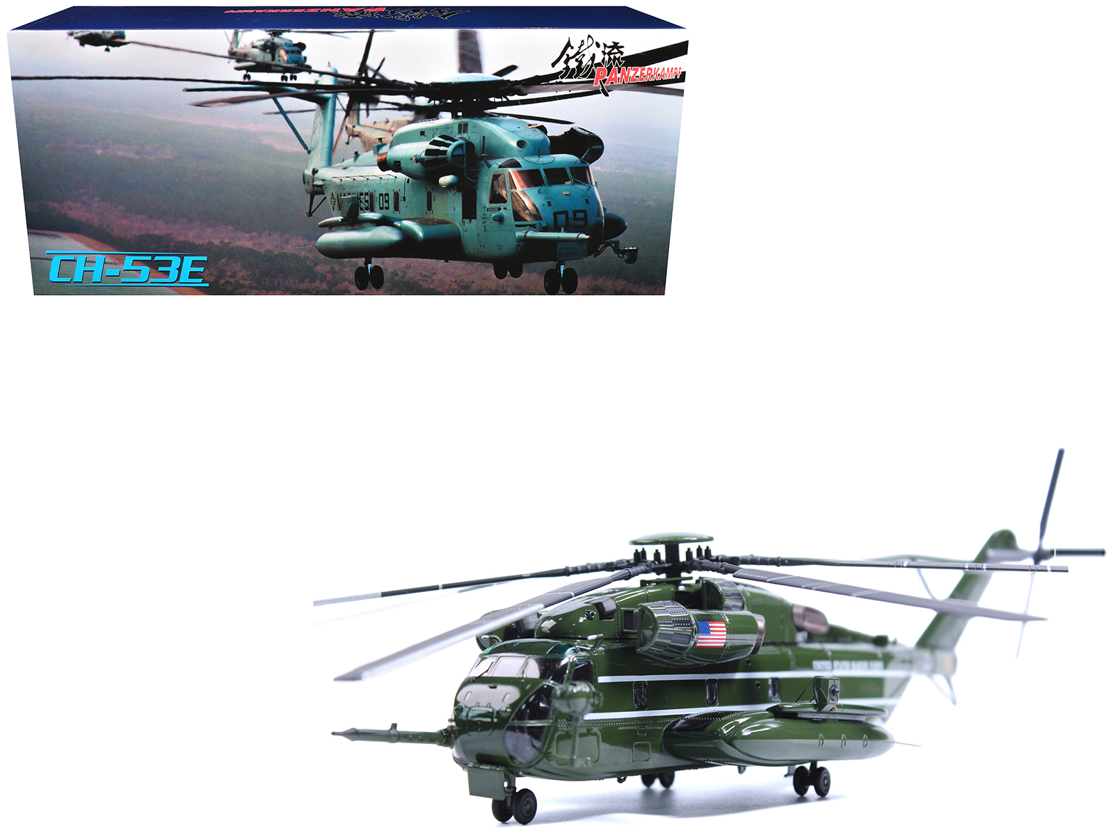 Sikorsky CH-53E Sea Stallion Helicopter #32 "HMX-1 Nighthawks MCAS Quantico VA" United States Marine Corps 1/72 Diecast Model by Panzerkampf