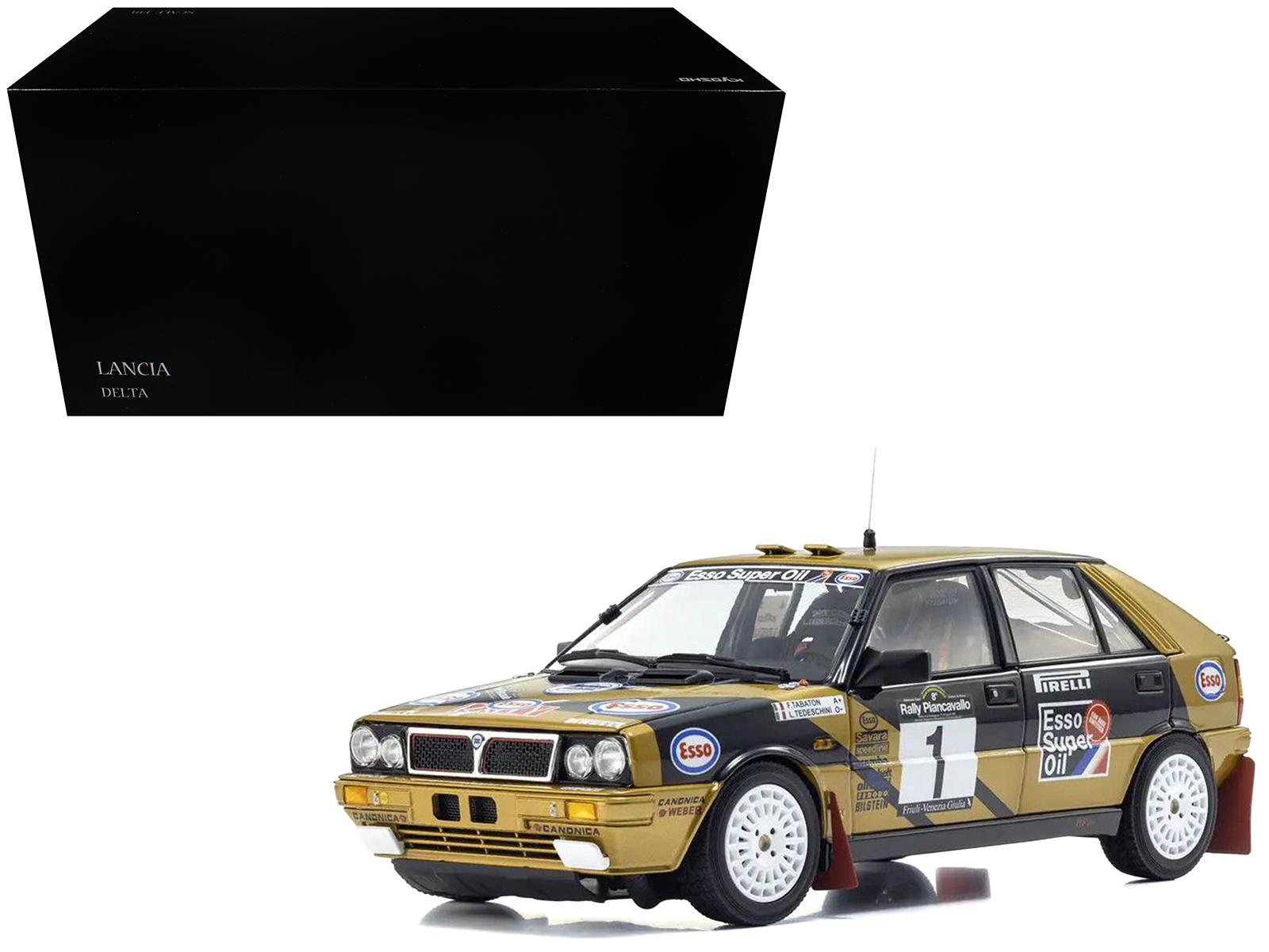 Lancia Delta HF 4WD #1 Fabrizio Tabaton - Luciano Tedeschini Winner "Rally Piancavallo" (1987) 1/18 Diecast Model Car by Kyosho