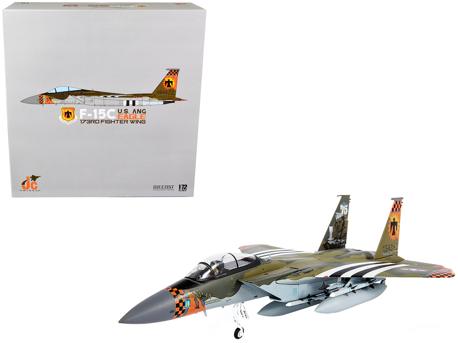 McDonnell Douglas F-15C Eagle Fighter Plane "U.S. ANG 173rd Fighter Wing" (2020) 1/72 Diecast Model by JC Wings